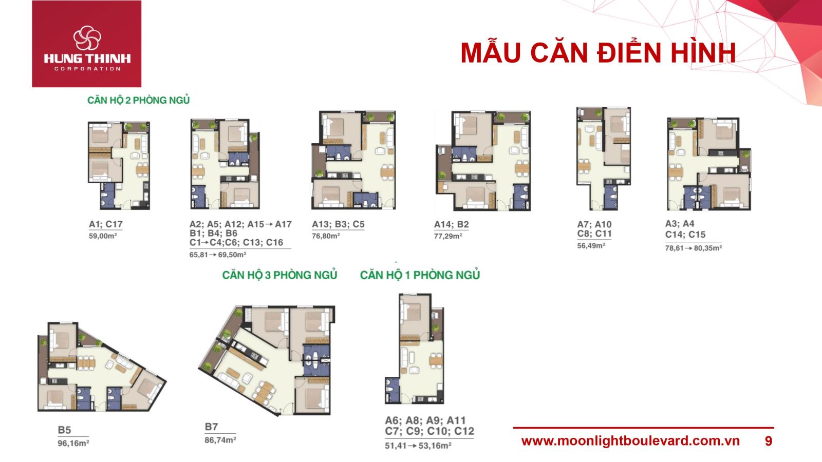 MẪU CĂN HỘ ĐIỂN HÌNH